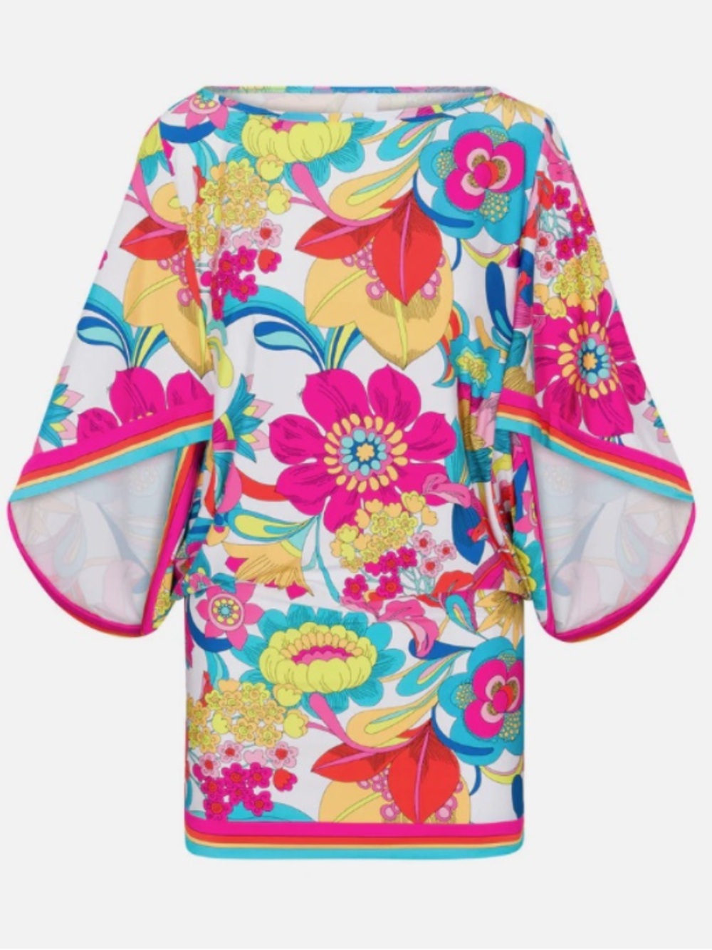 NWT TRINA TURK FONTAIN TUNIC Swim Cover Up Sarong Beach Resort Cruise Dress